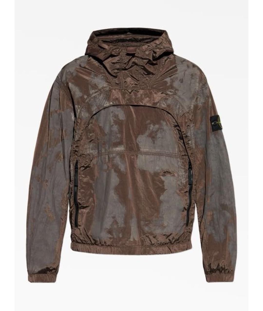 STONE ISLAND Коричневая полиамидовая куртка, фото 7