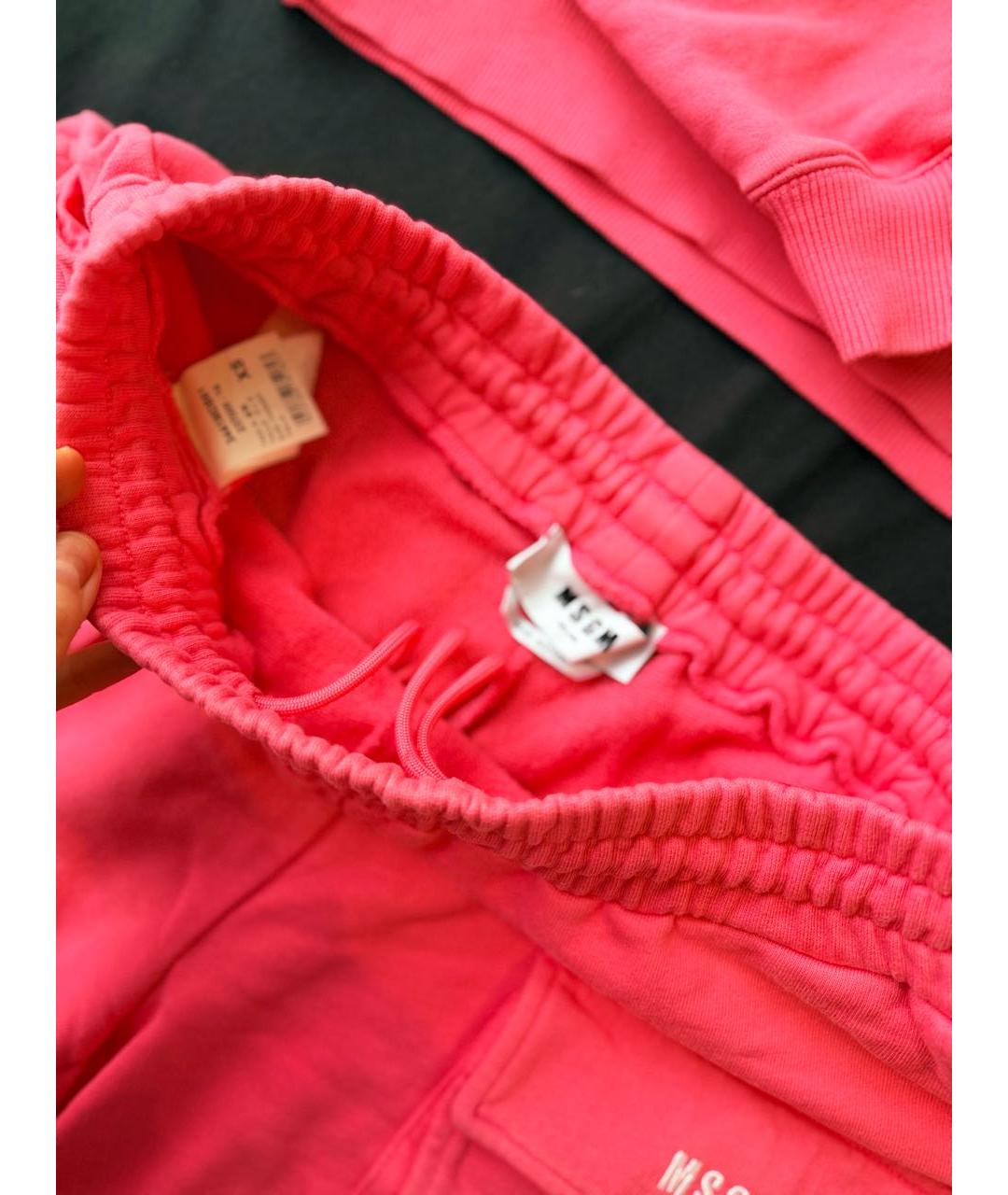MSGM Розовый хлопковый спортивные костюмы, фото 3
