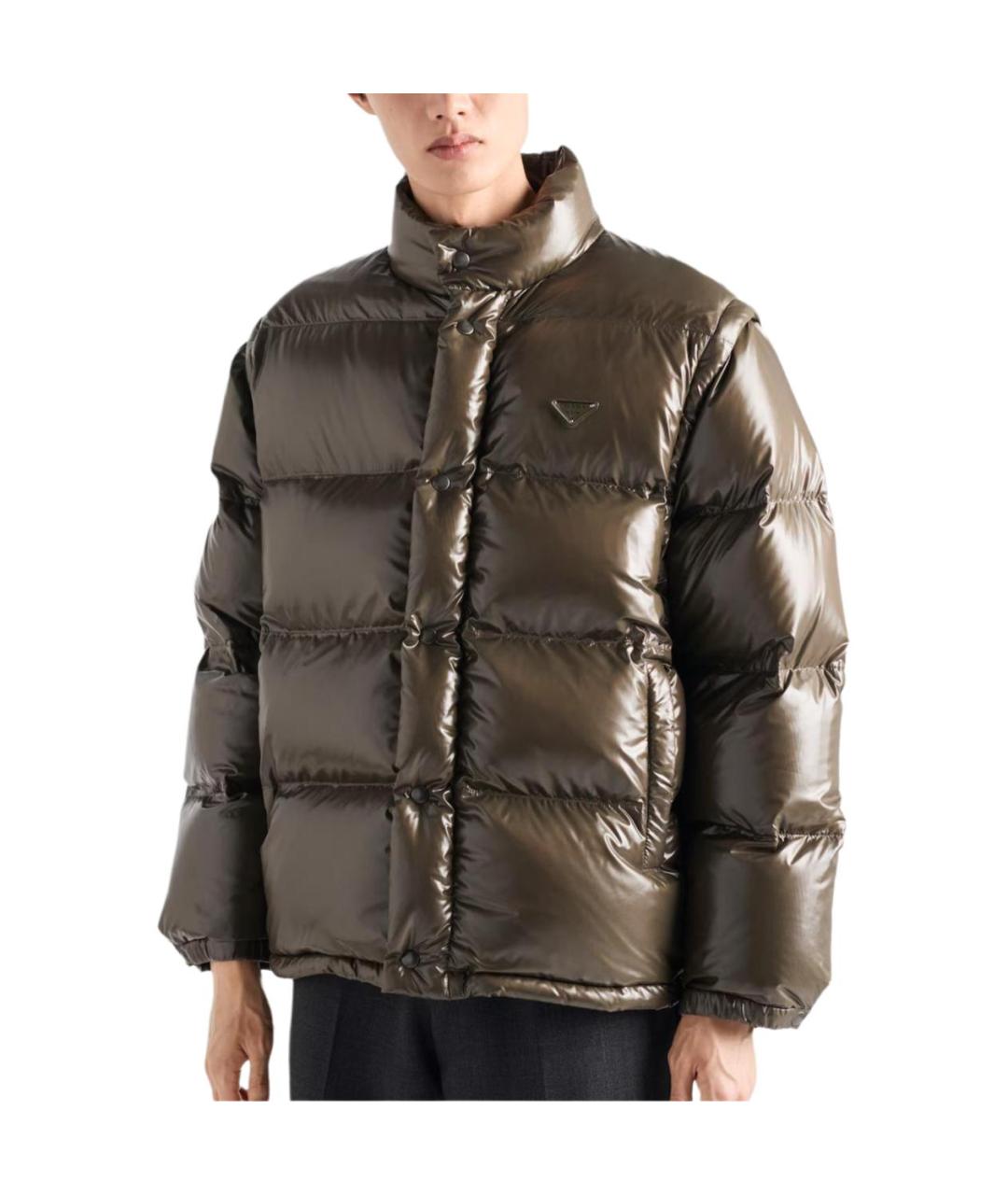 PRADA Зеленый пуховик, фото 4