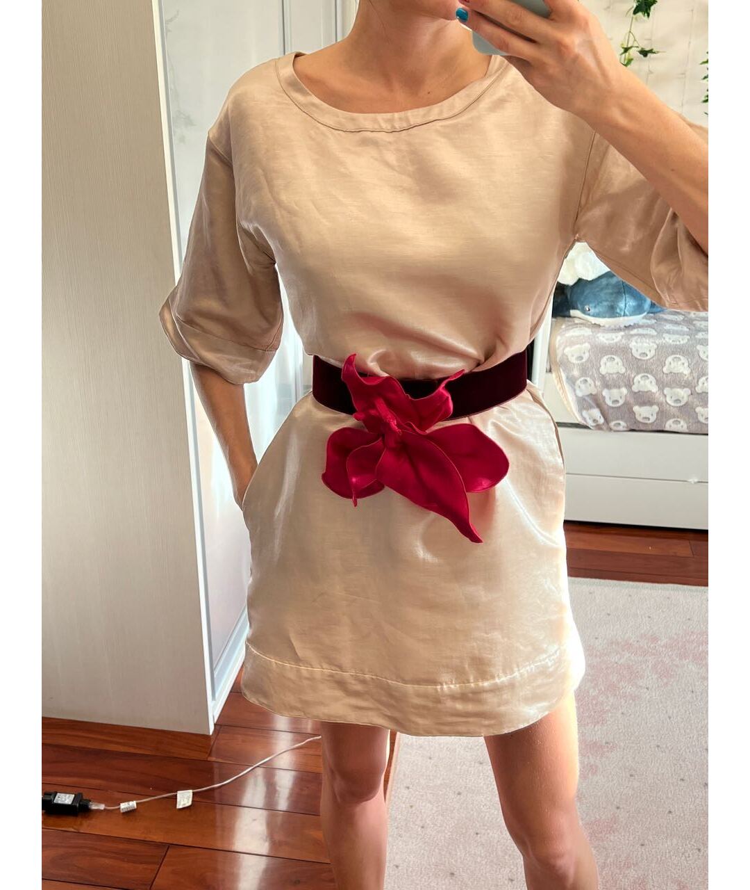 MARC JACOBS Бежевое шелковое коктейльное платье, фото 5