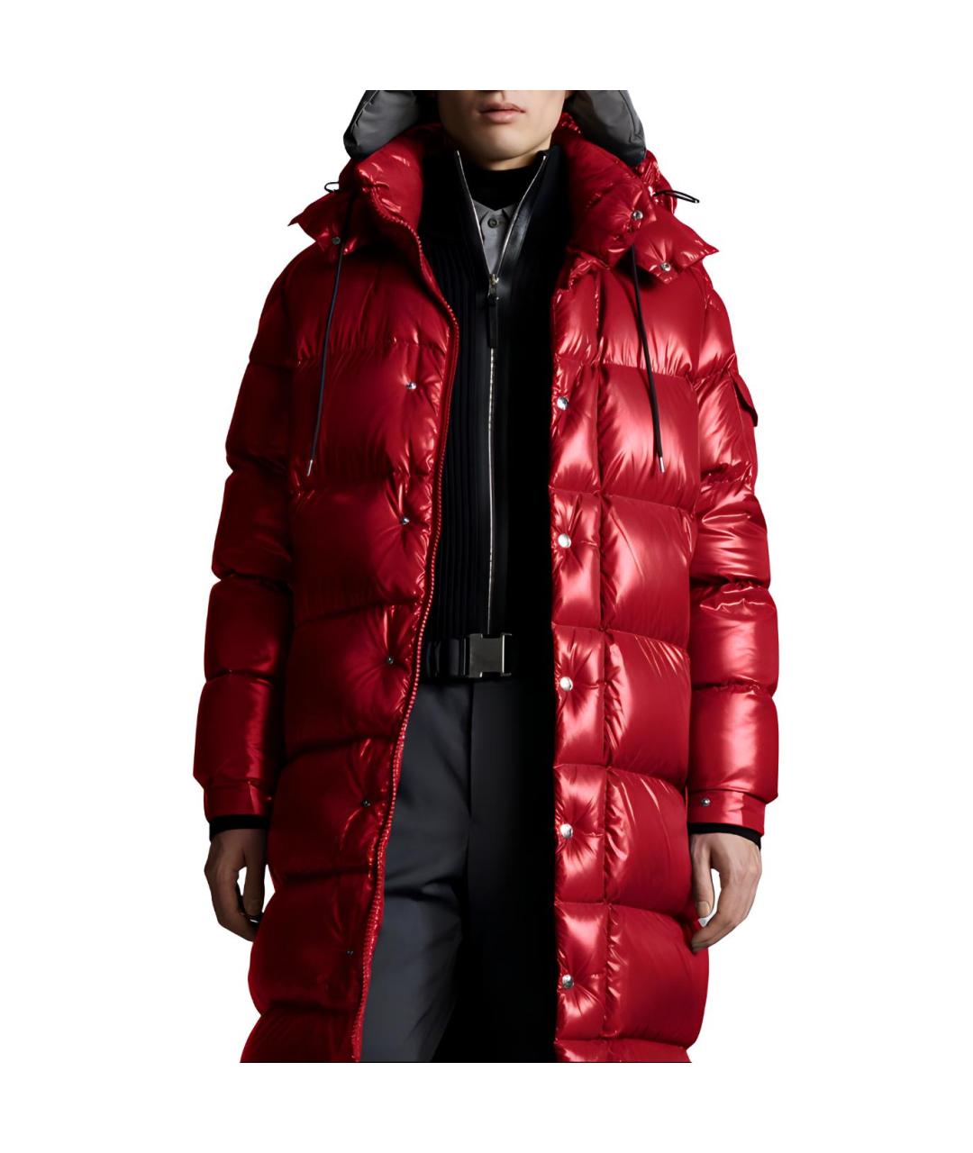 MONCLER Красный пуховик, фото 3