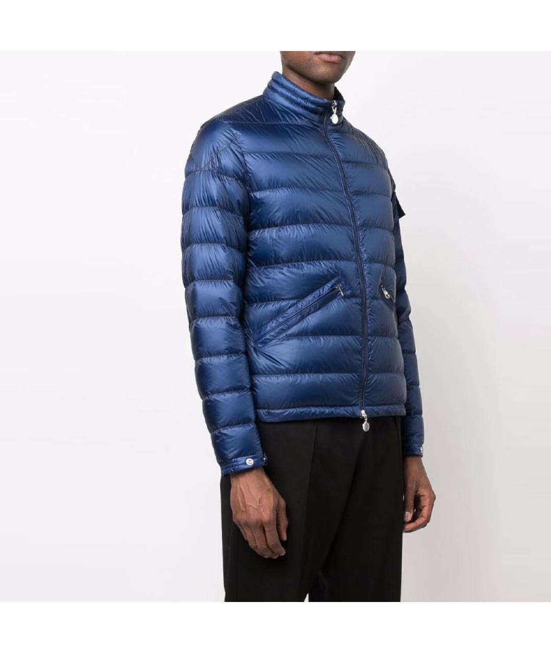 MONCLER Синий пуховик, фото 4