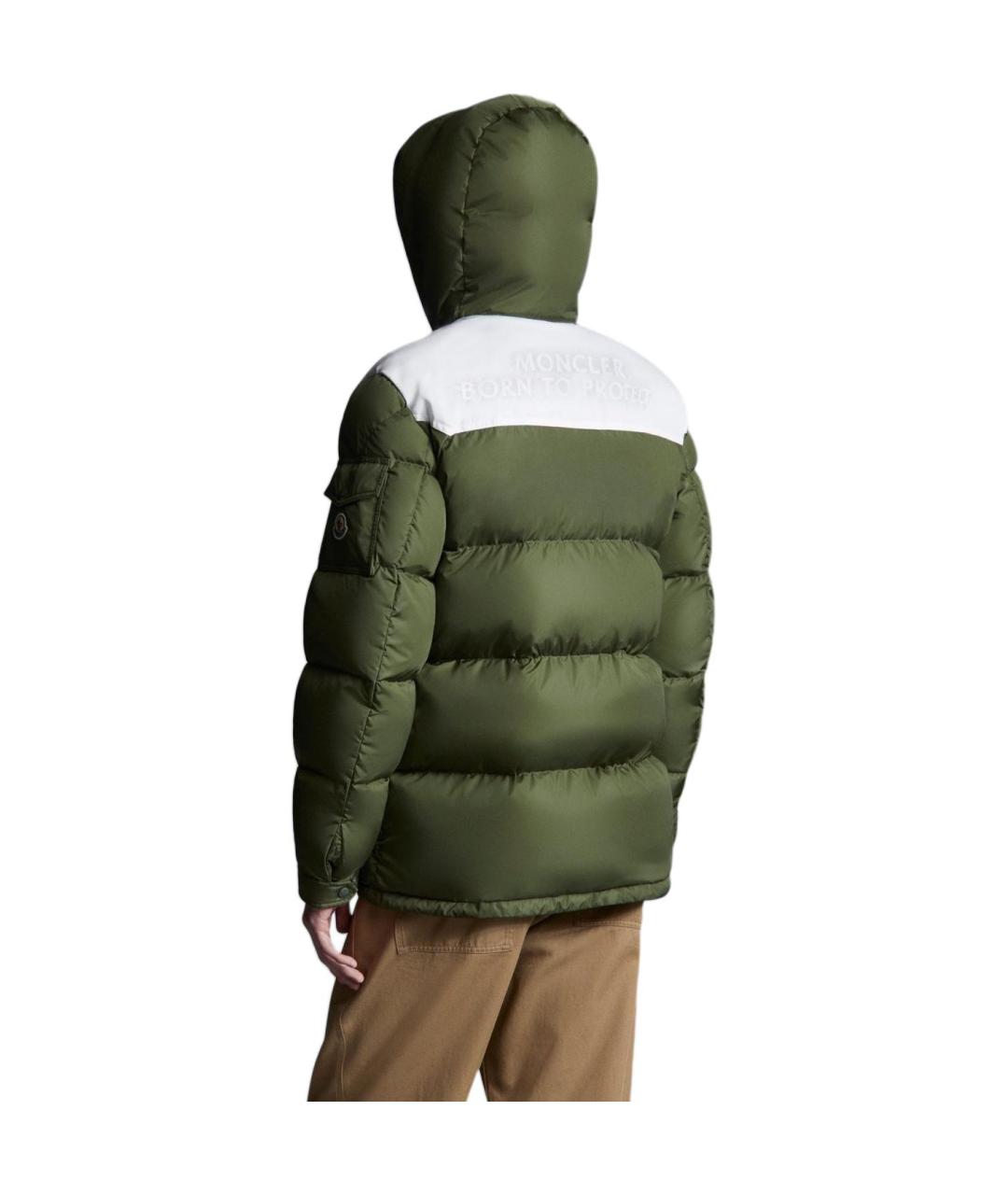 MONCLER Зеленый пуховик, фото 6