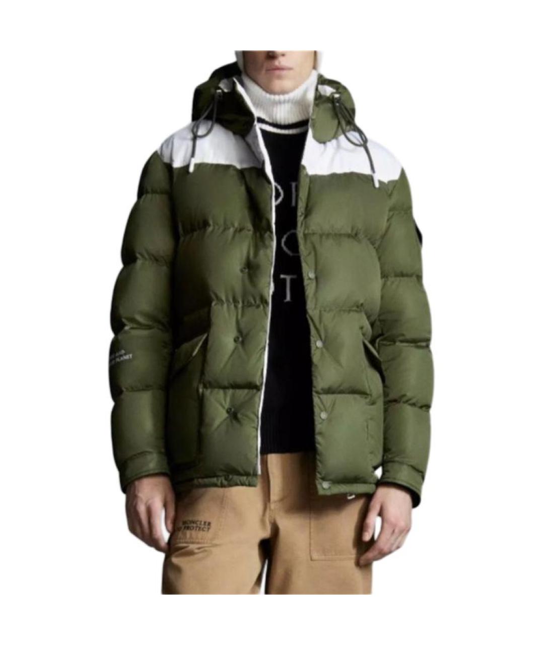 MONCLER Зеленый пуховик, фото 5