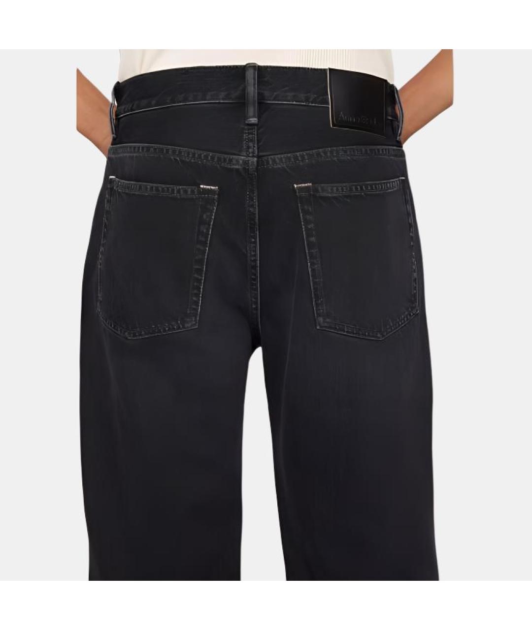 ACNE STUDIOS Черные хлопковые прямые джинсы, фото 4