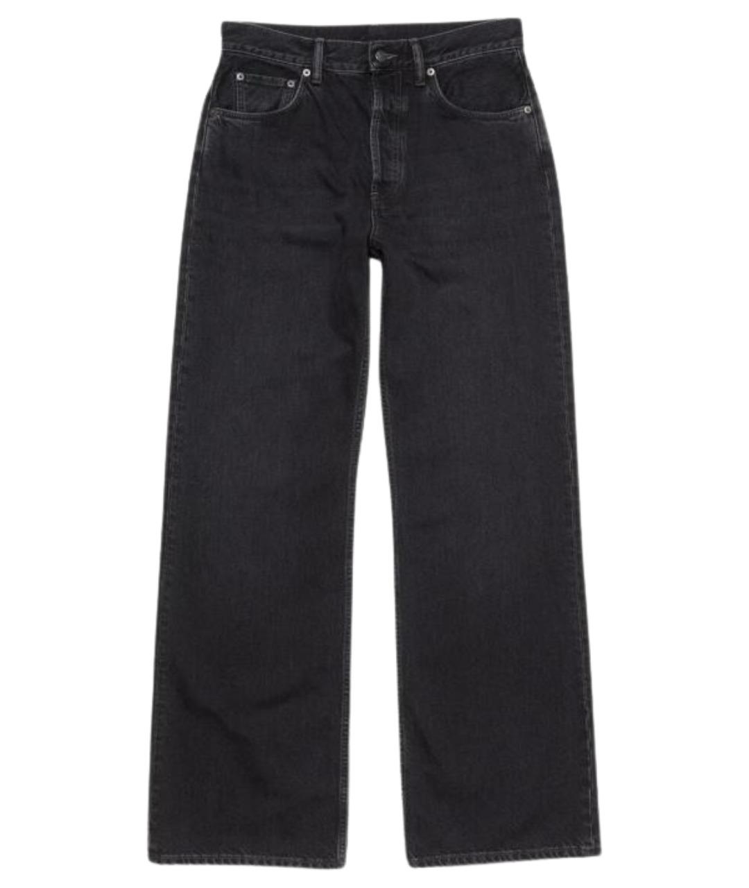 ACNE STUDIOS Черные хлопковые прямые джинсы, фото 1