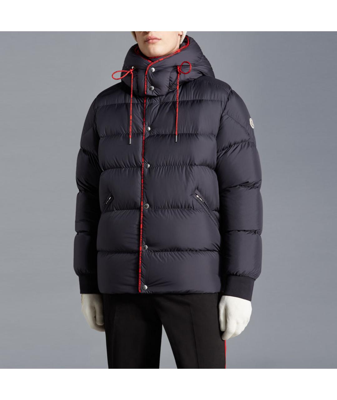 MONCLER Темно-синий пуховик, фото 3