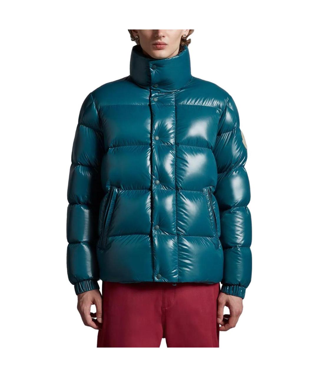 MONCLER Синий пуховик, фото 2