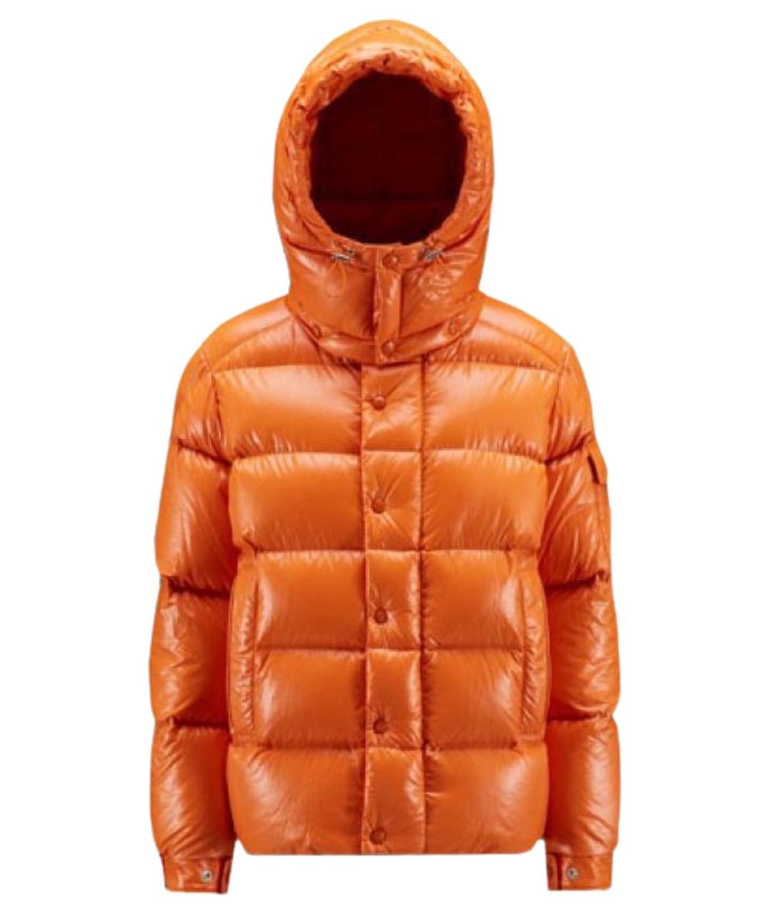 MONCLER Оранжевый пуховик, фото 1