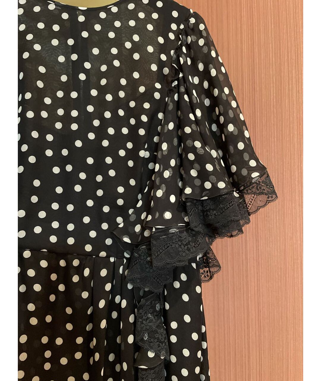 DOLCE&GABBANA Черное шелковое платье, фото 3