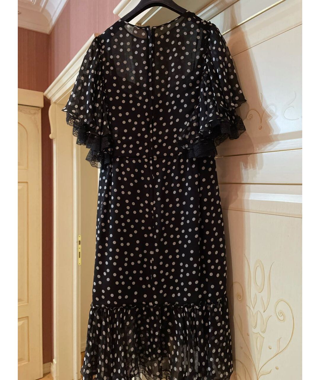 DOLCE&GABBANA Черное шелковое платье, фото 2