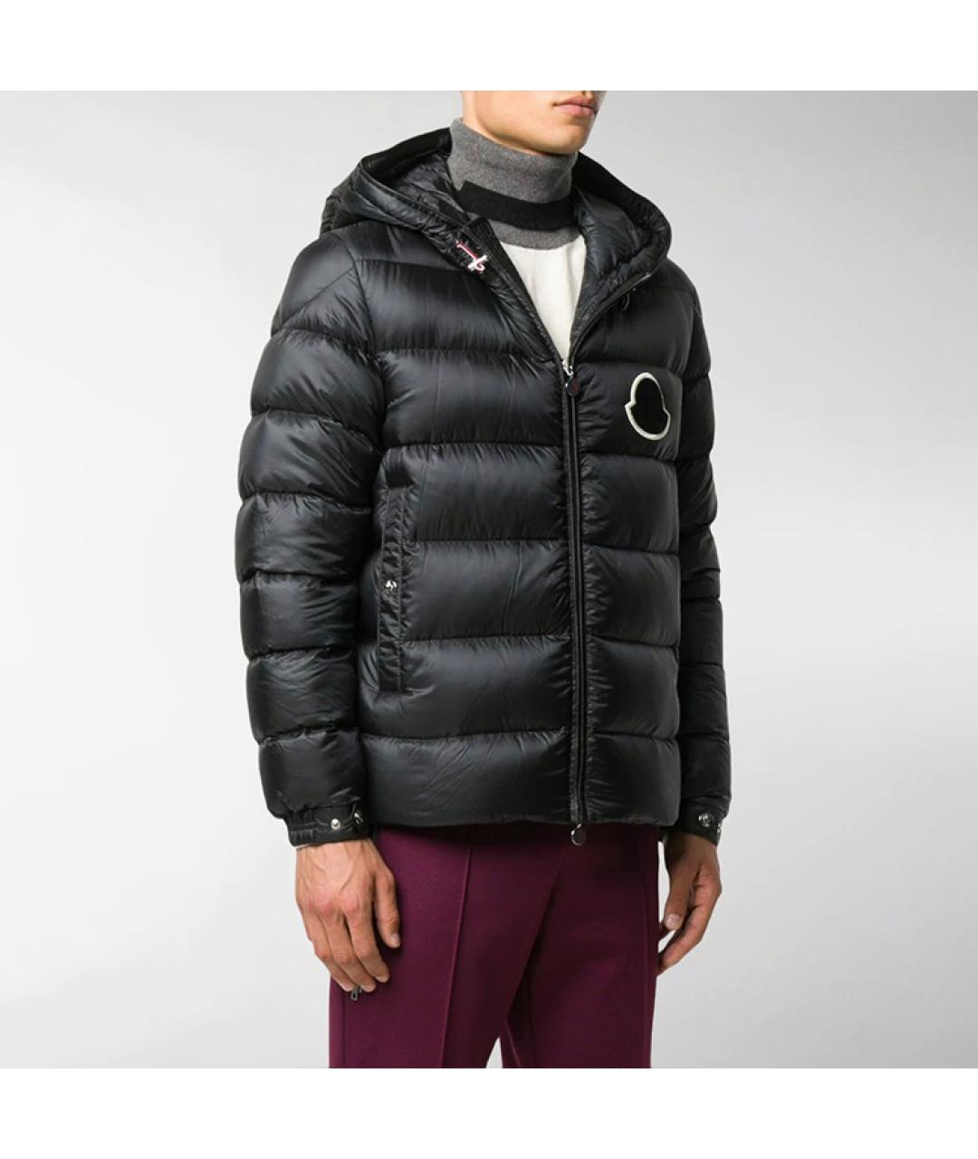 MONCLER Черный пуховик, фото 4