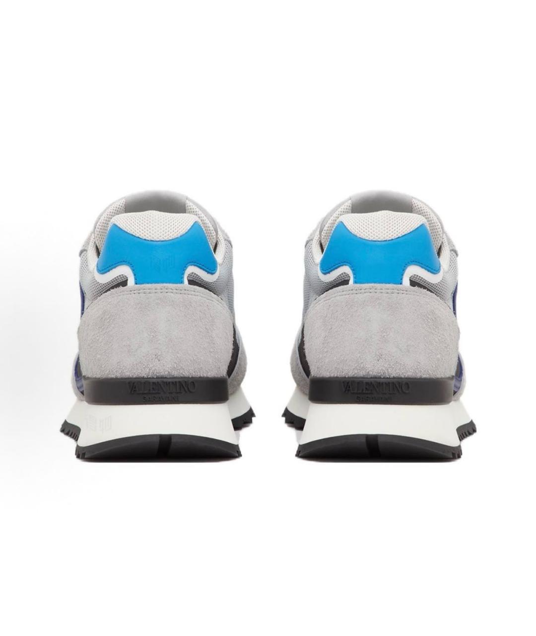 VALENTINO Серые замшевые низкие кроссовки / кеды, фото 4