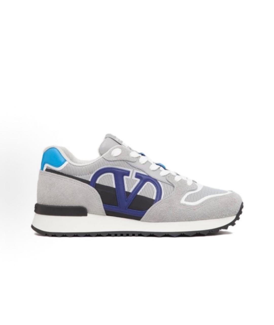 VALENTINO Серые замшевые низкие кроссовки / кеды, фото 6