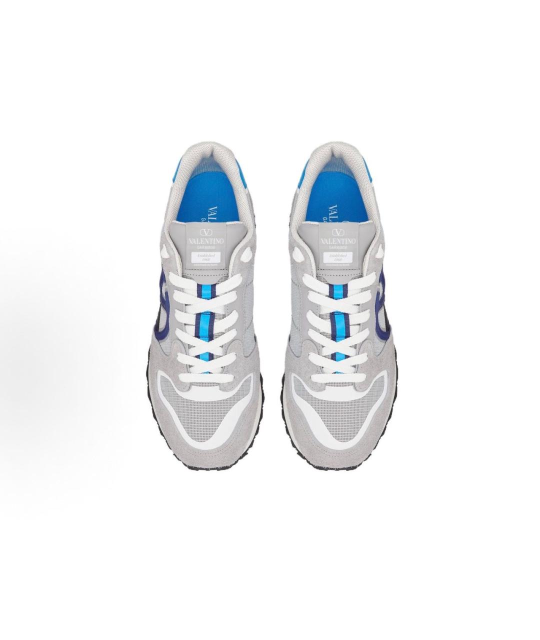 VALENTINO Серые замшевые низкие кроссовки / кеды, фото 3