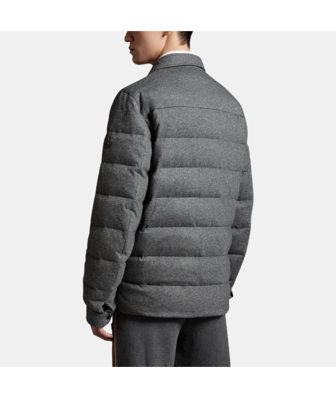 MONCLER Серый пуховик, фото 3
