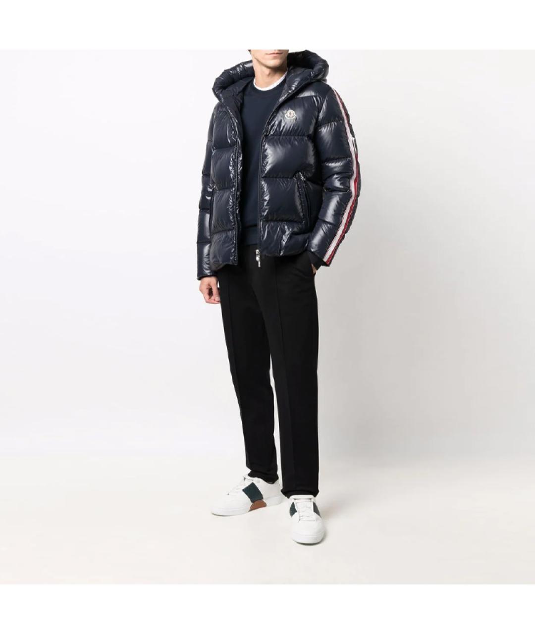 MONCLER Темно-синий пуховик, фото 2