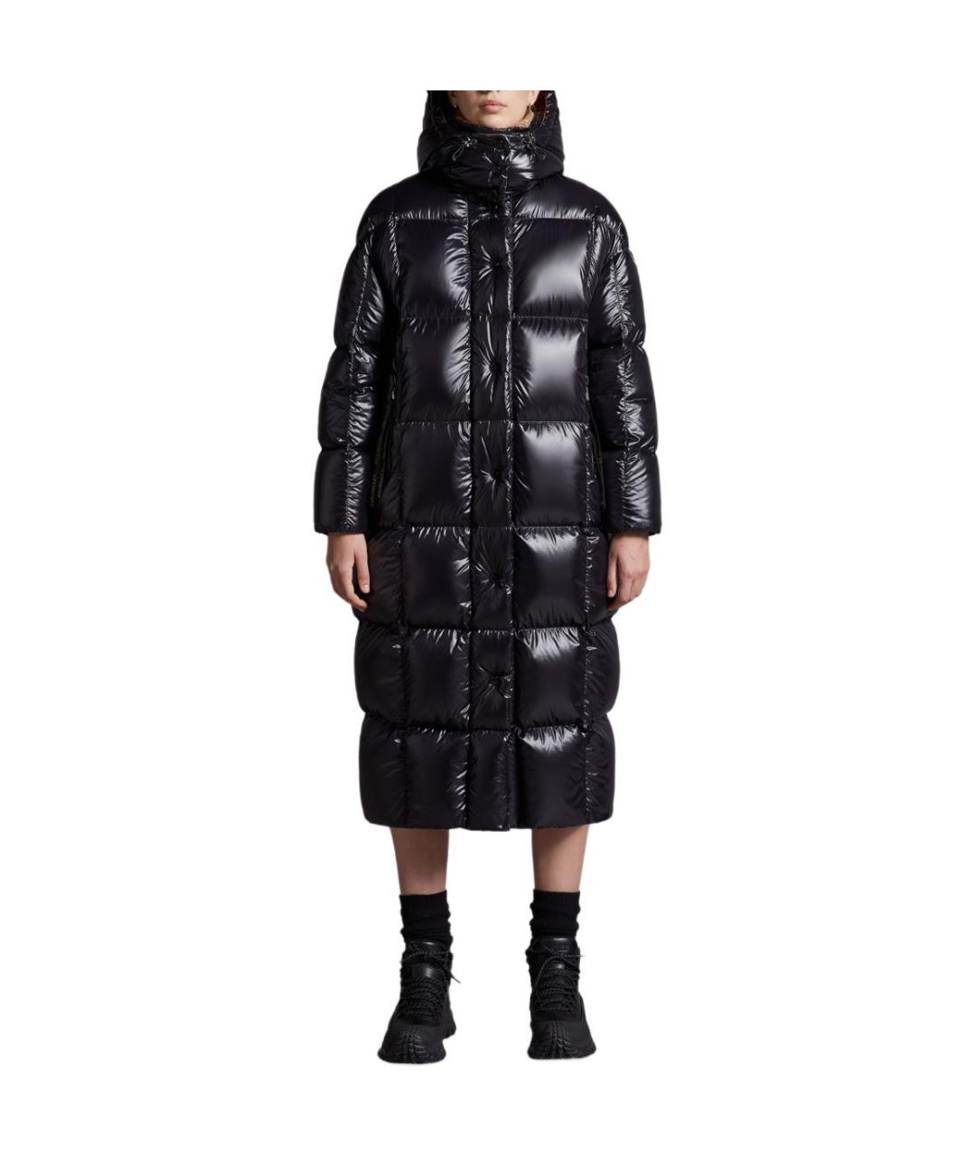 MONCLER Черный пуховик, фото 3