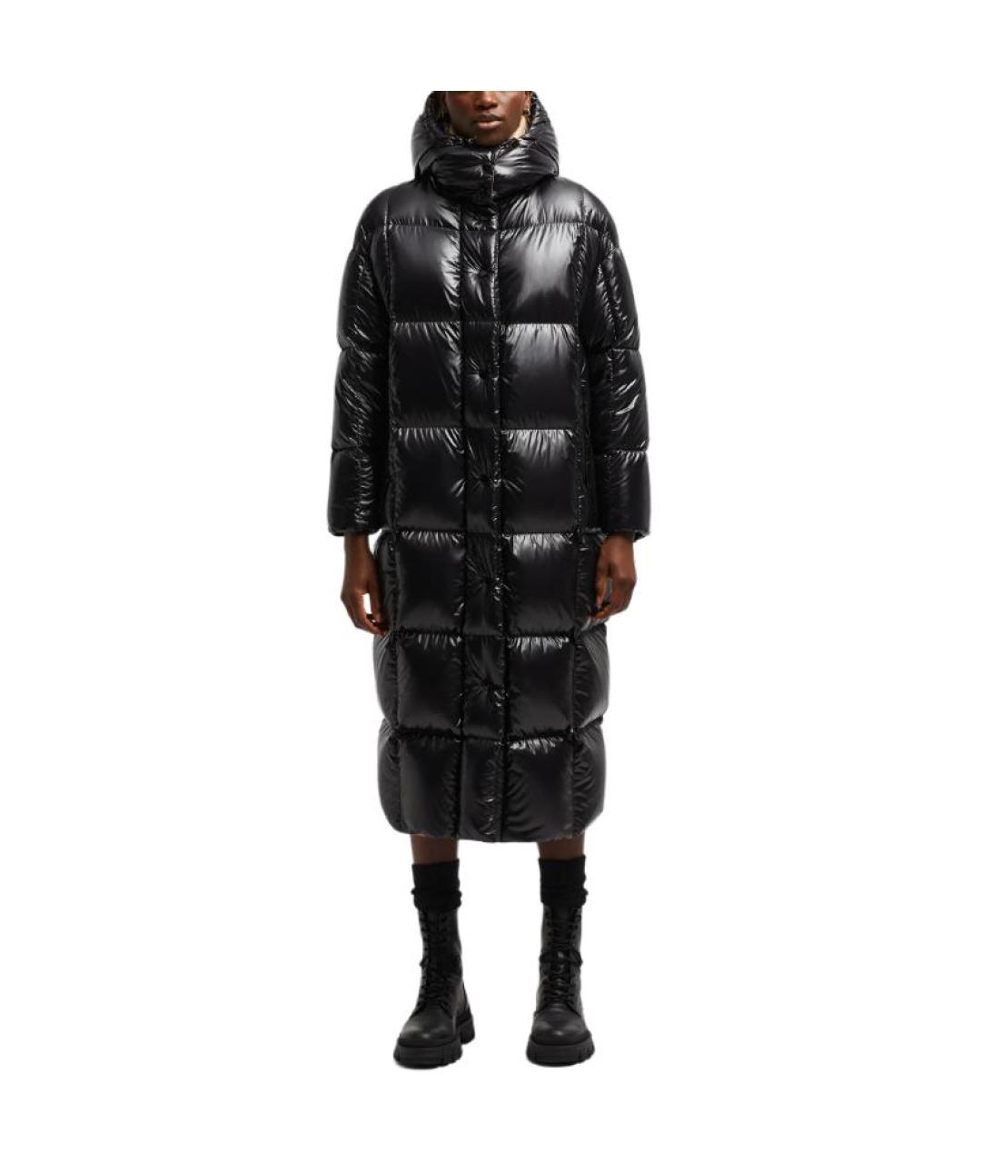 MONCLER Черный пуховик, фото 5