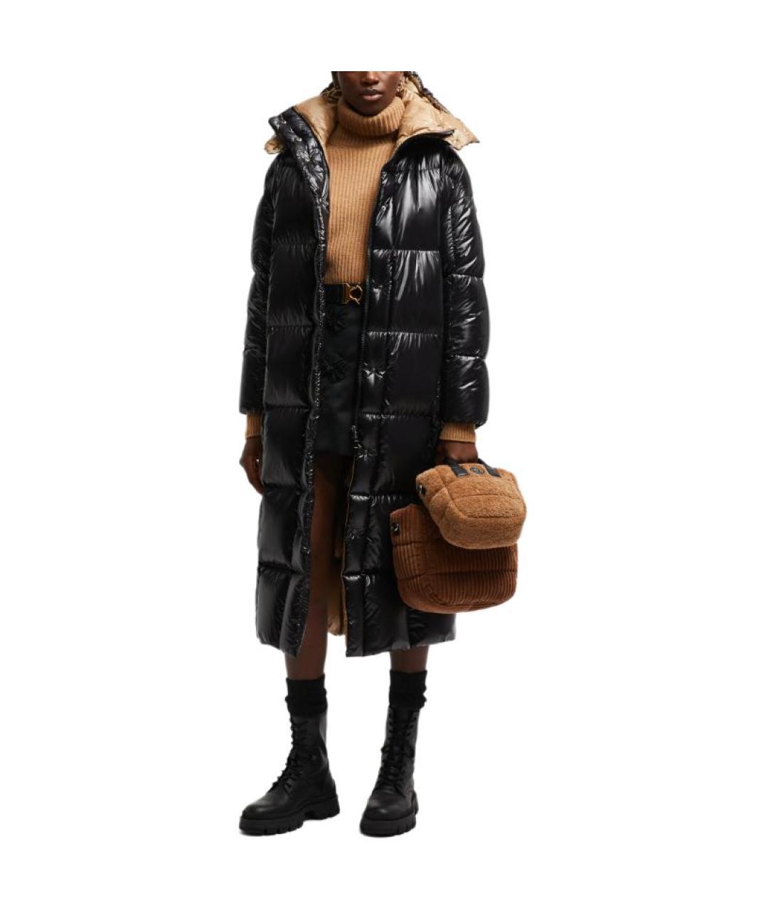 MONCLER Черный пуховик, фото 4