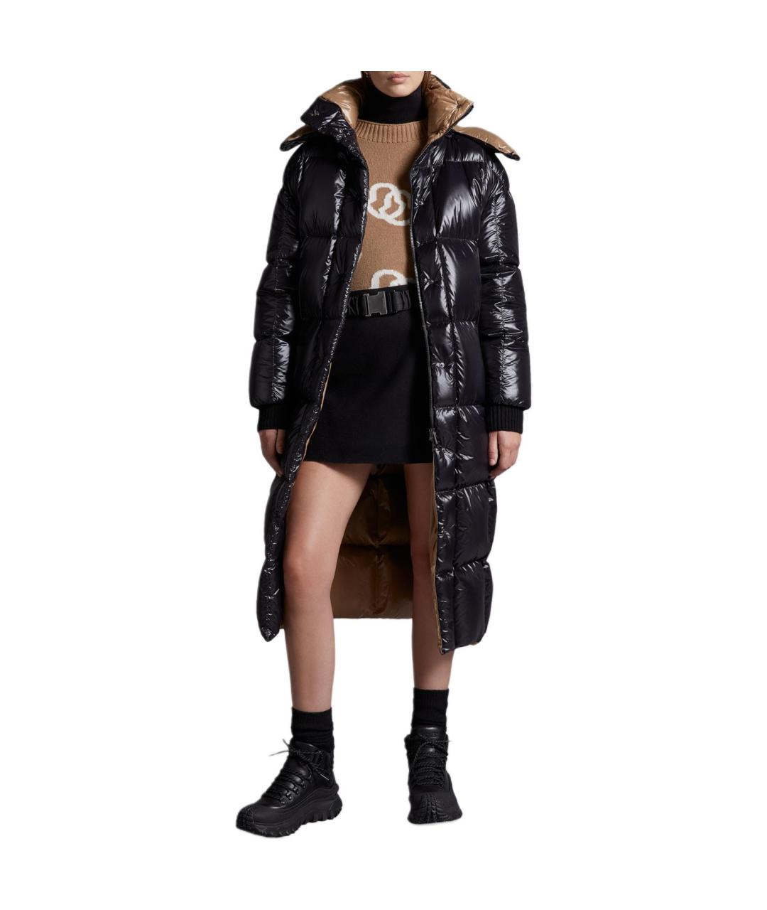 MONCLER Черный пуховик, фото 2