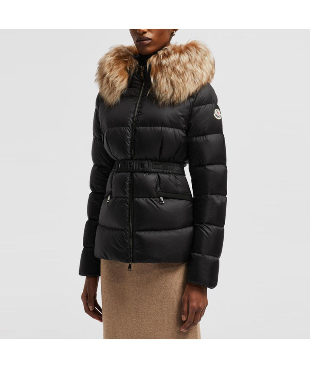 MONCLER Черный пуховик, фото 4