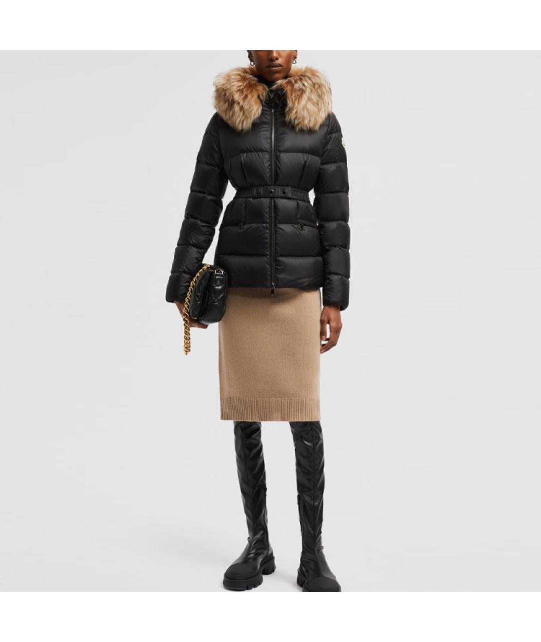 MONCLER Черный пуховик, фото 2