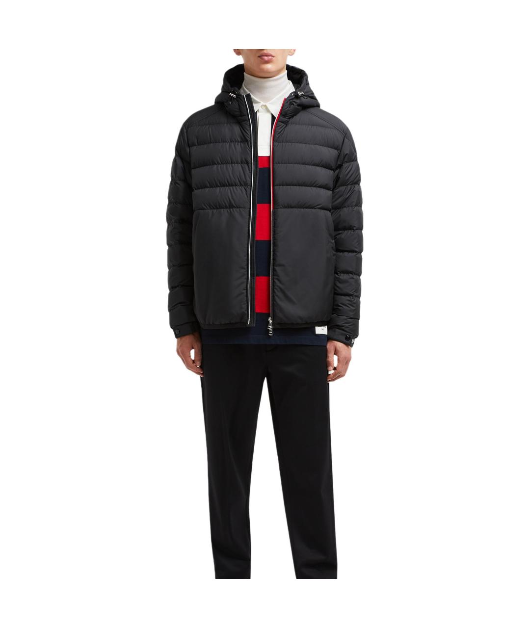 MONCLER Черный пуховик, фото 2
