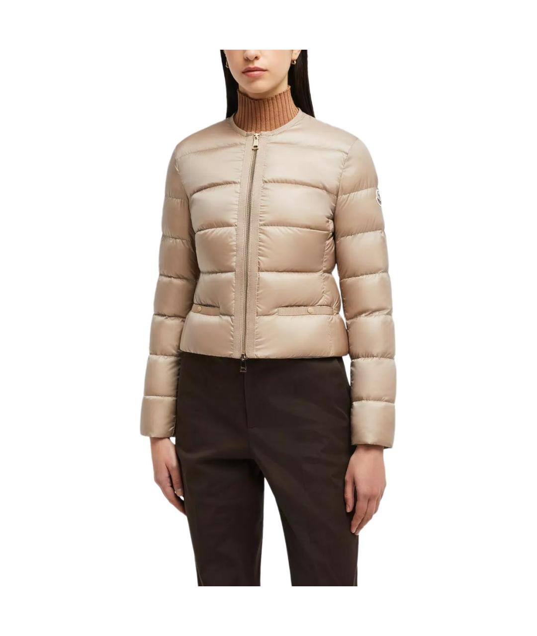 MONCLER Коричневый пуховик, фото 3