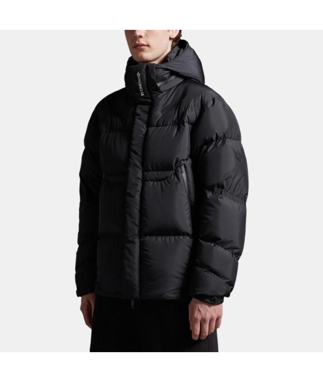 MONCLER Черный пуховик, фото 3