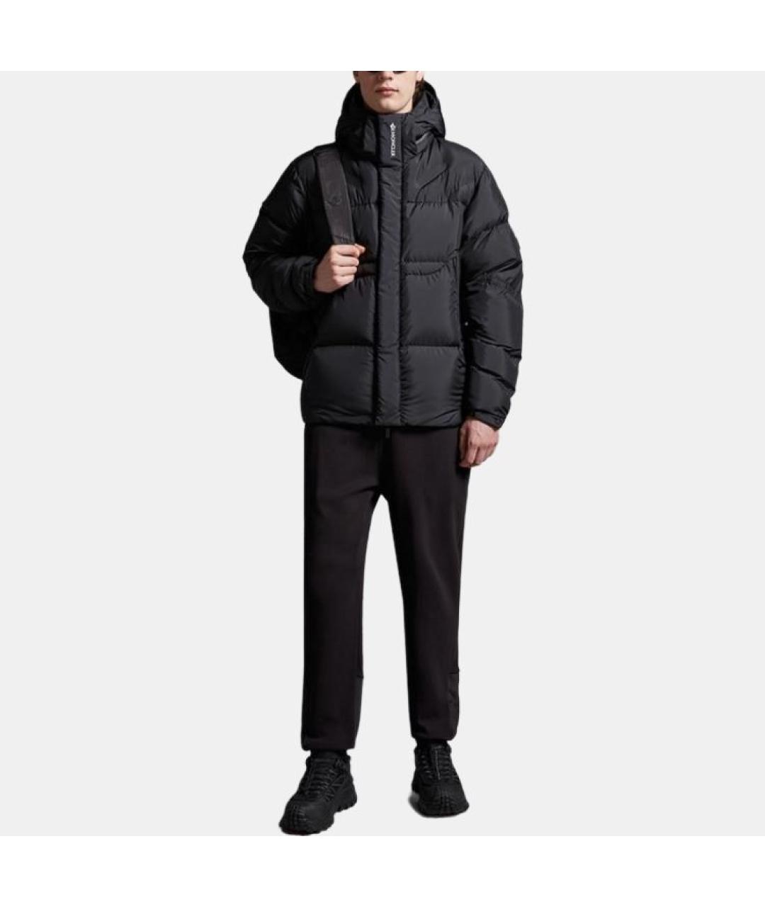 MONCLER Черный пуховик, фото 2