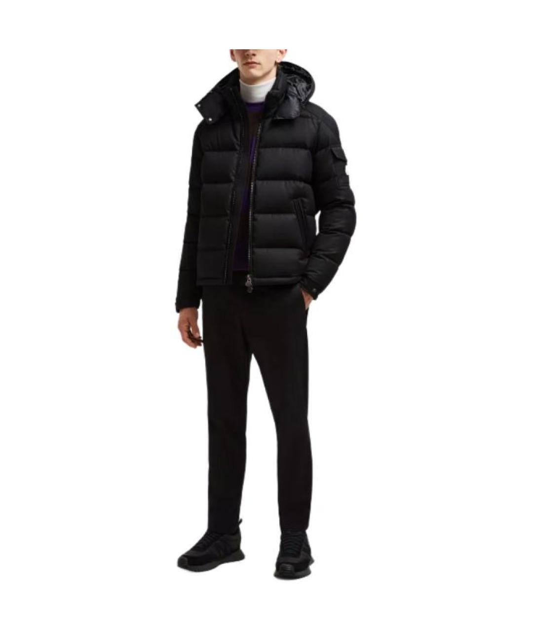 MONCLER Черный пуховик, фото 2