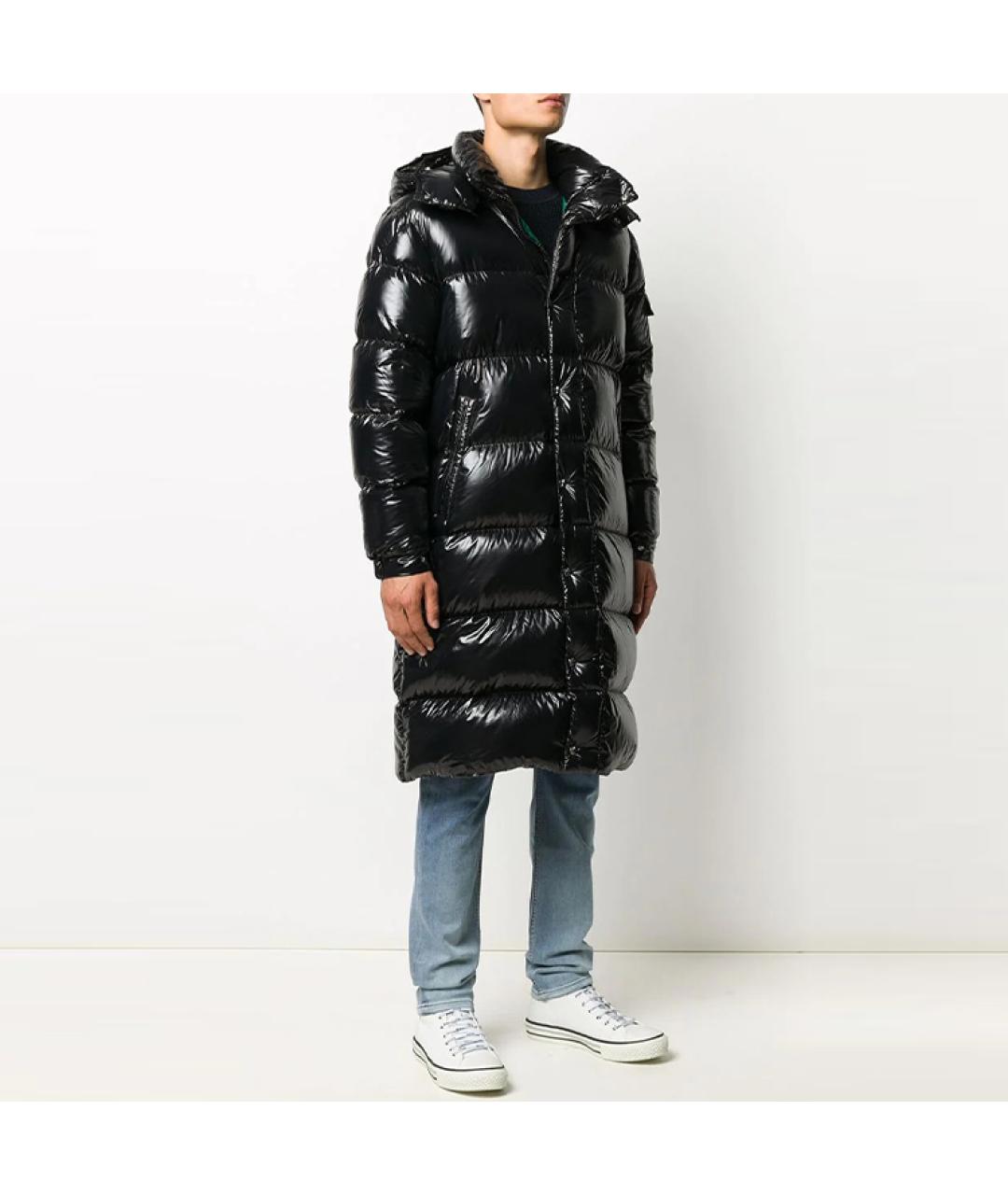 MONCLER Черное пальто, фото 5