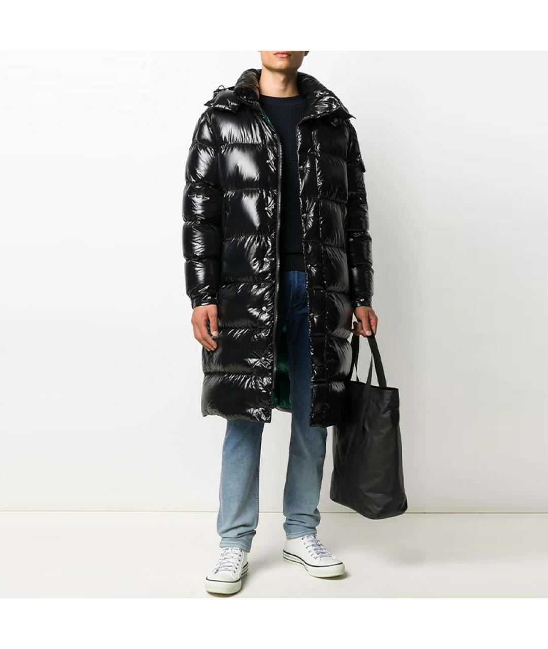 MONCLER Черное пальто, фото 2
