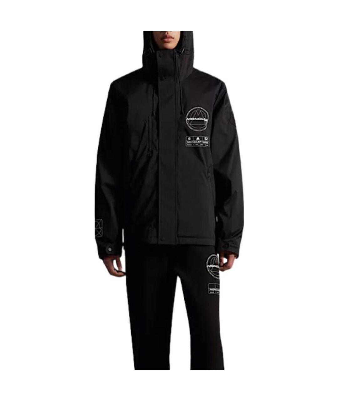 MONCLER Черный пуховик, фото 2