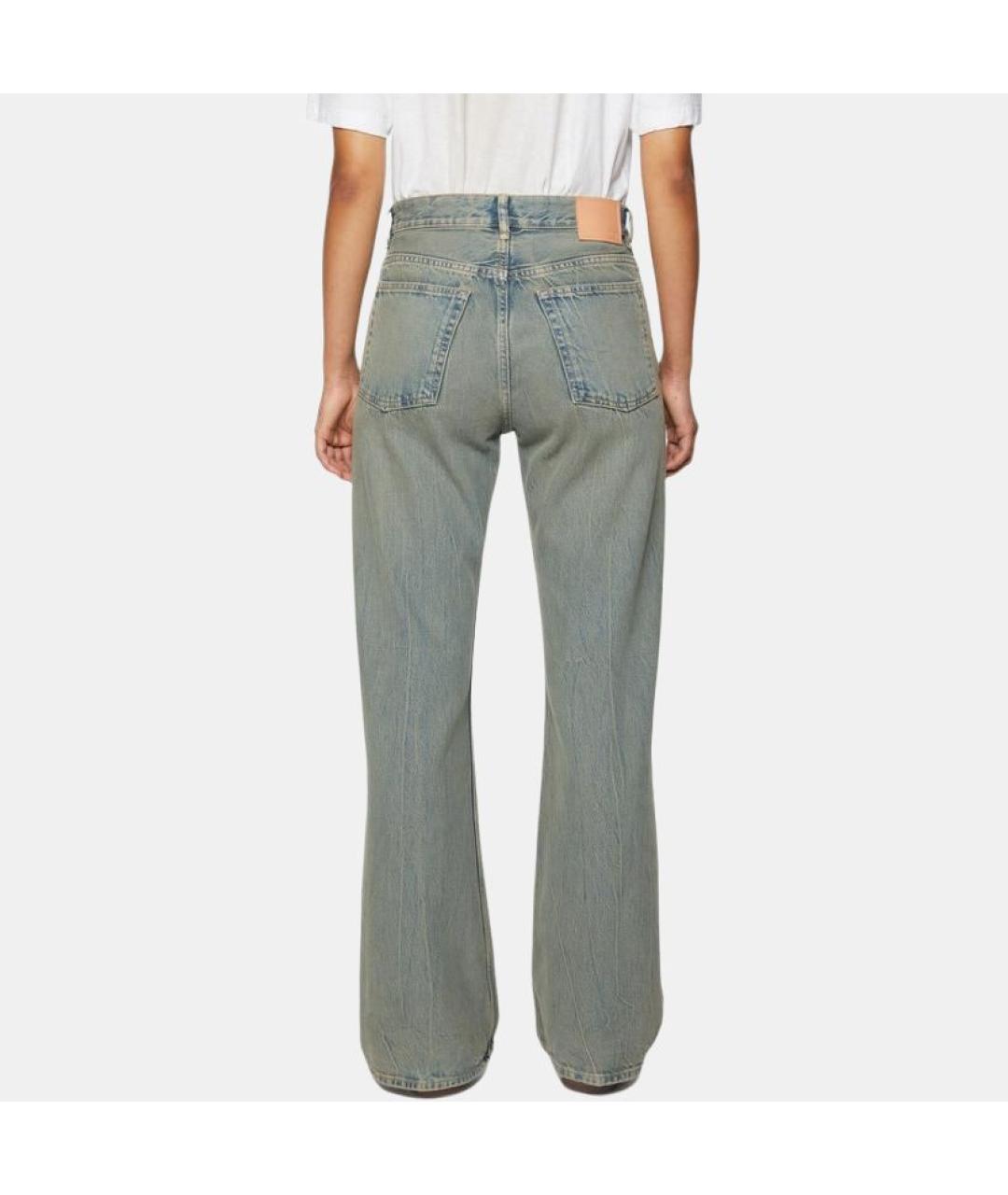 ACNE STUDIOS Голубые хлопковые джинсы клеш, фото 3
