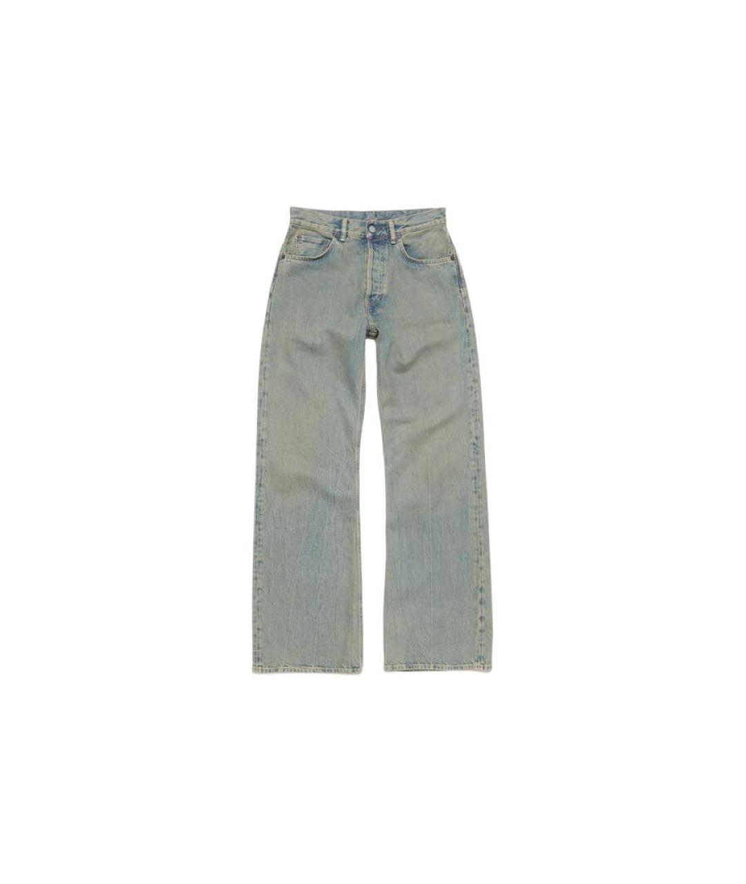 ACNE STUDIOS Голубые хлопковые джинсы клеш, фото 5