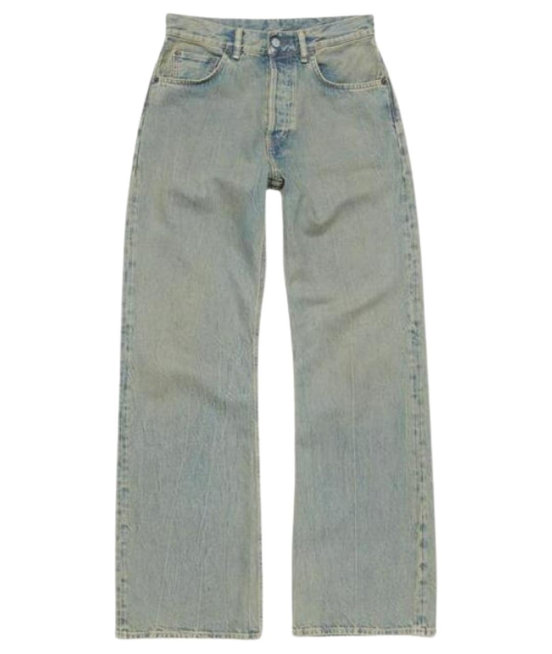 ACNE STUDIOS Голубые хлопковые джинсы клеш, фото 1