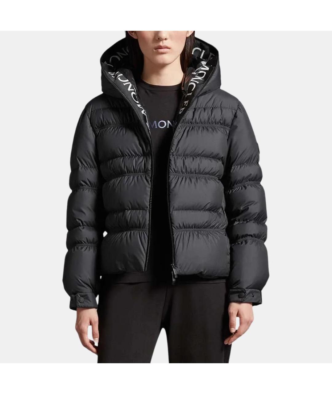MONCLER Черный пуховик, фото 5