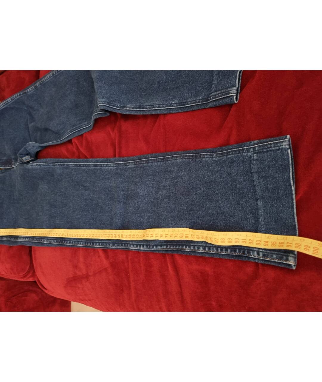 RAG&BONE Синие хлопко-эластановые прямые джинсы, фото 4