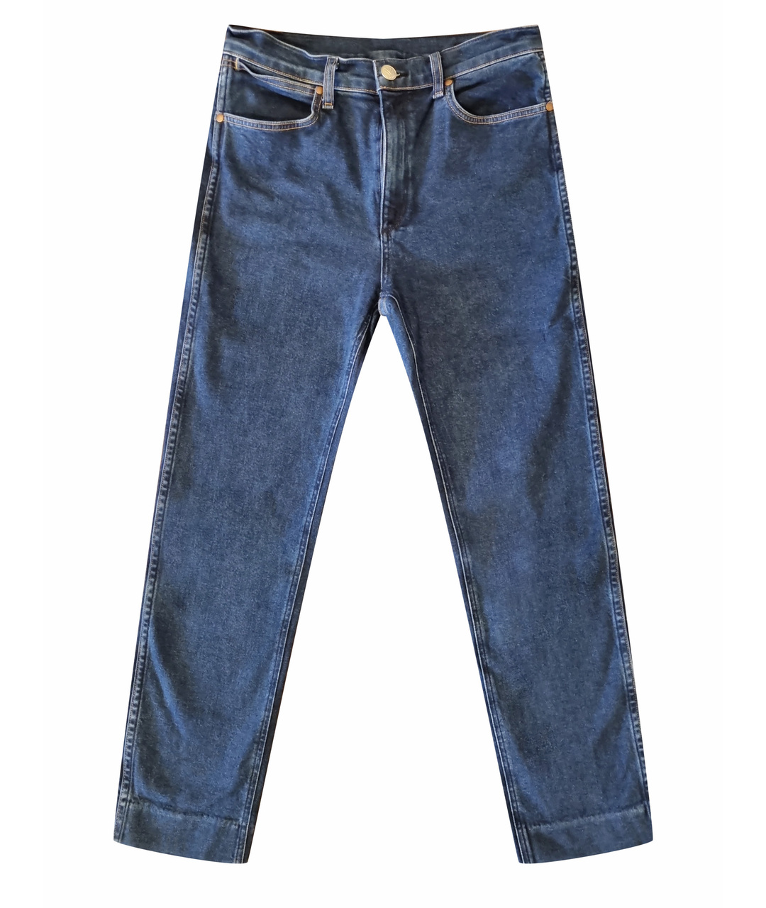 RAG&BONE Синие хлопко-эластановые прямые джинсы, фото 1