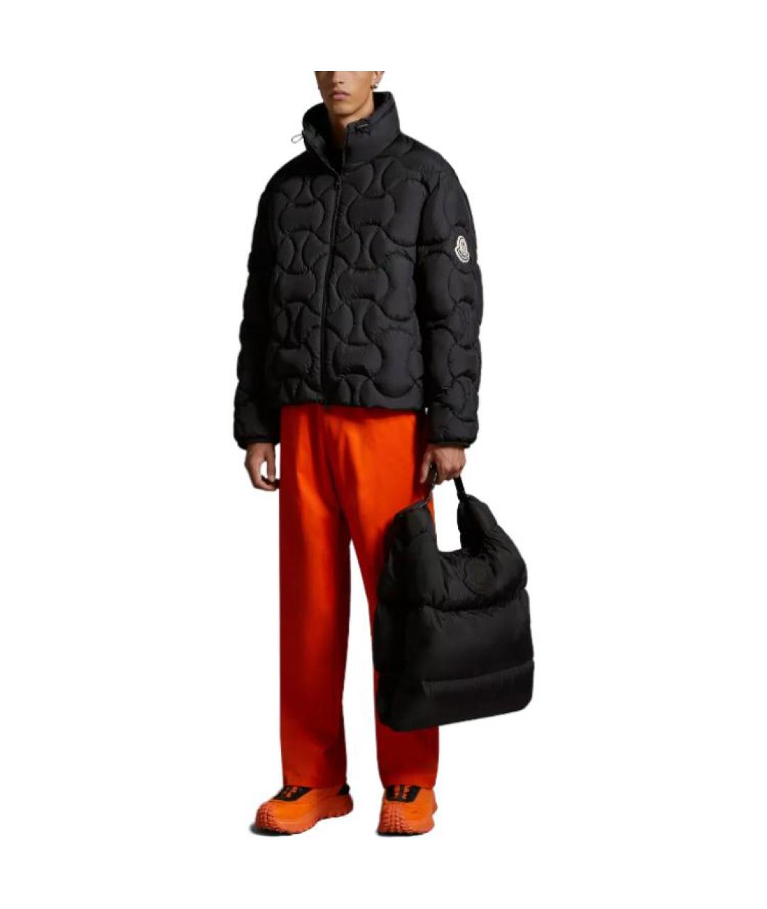 MONCLER Черный пуховик, фото 4