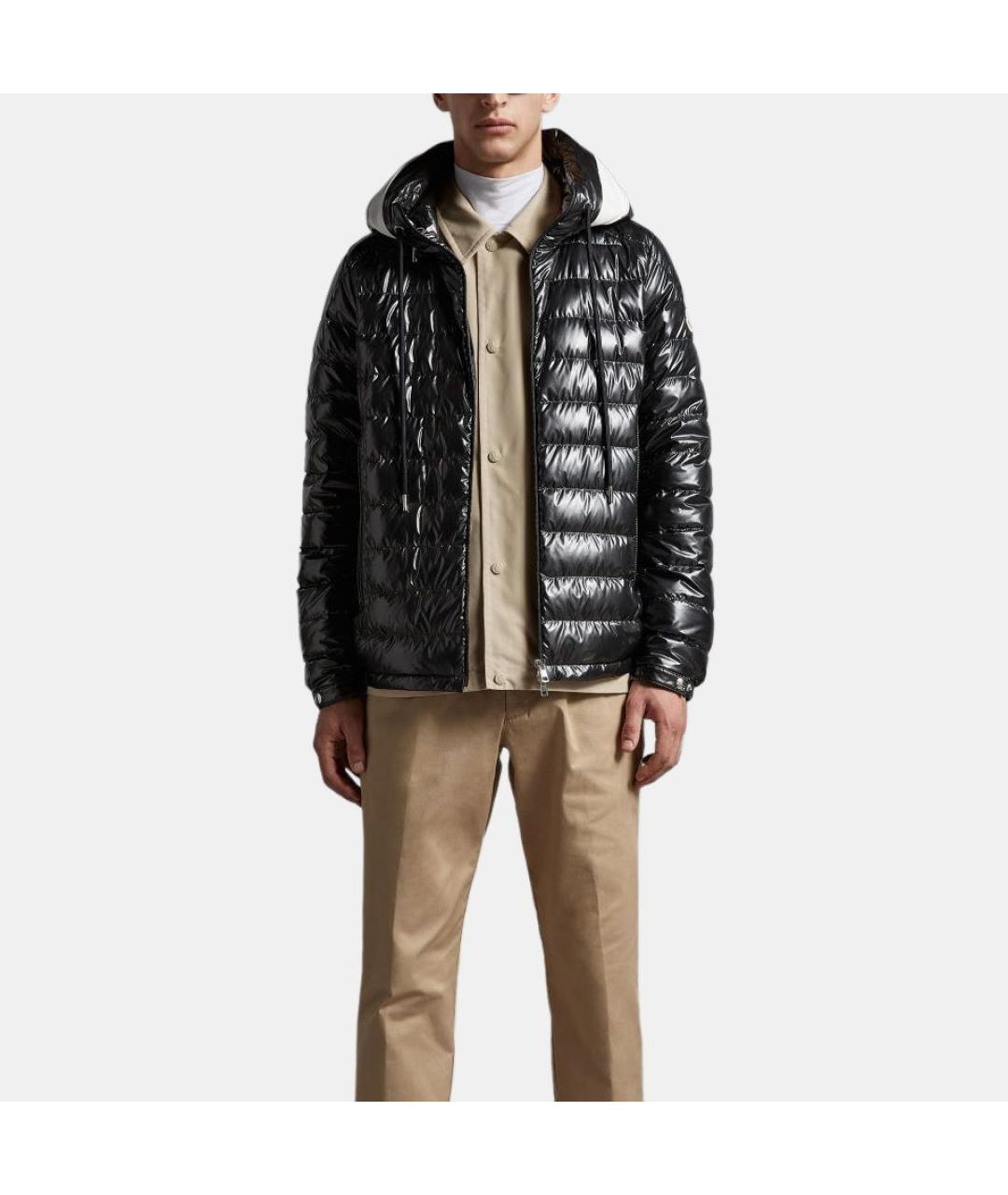 MONCLER Черная полиамидовая куртка, фото 3