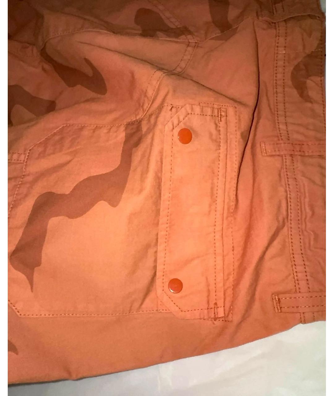 STONE ISLAND Оранжевое хлопковые повседневные брюки, фото 3