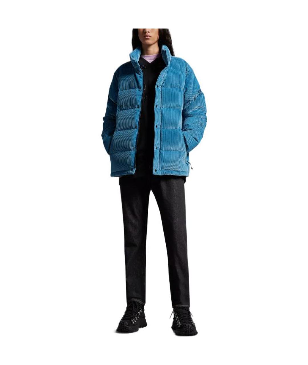 MONCLER Синий пуховик, фото 2