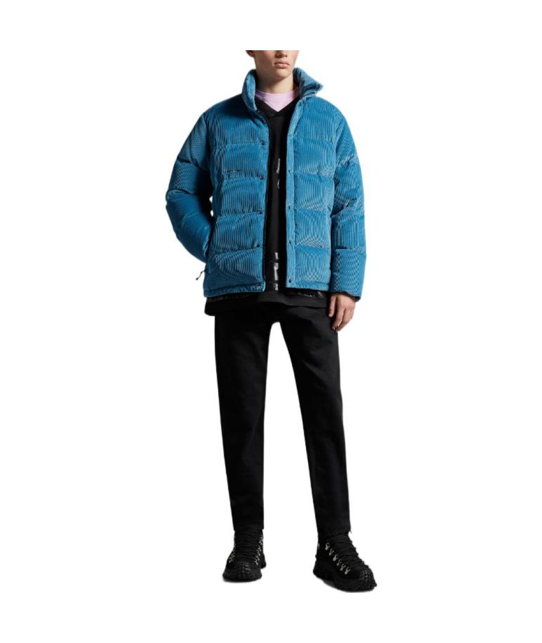 MONCLER Синий пуховик, фото 3