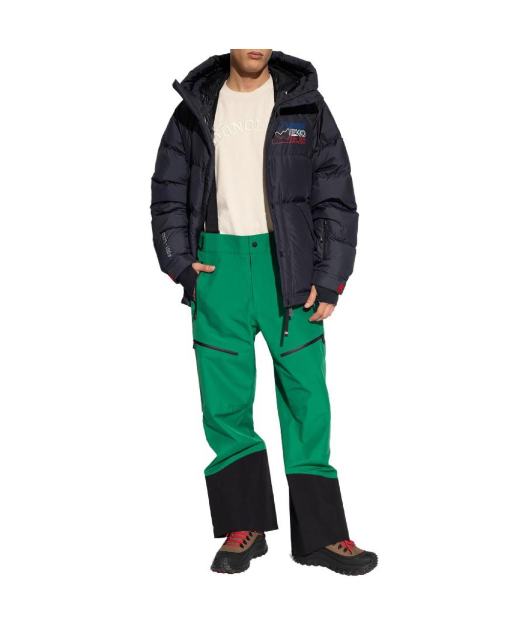 MONCLER Темно-синий пуховик, фото 2