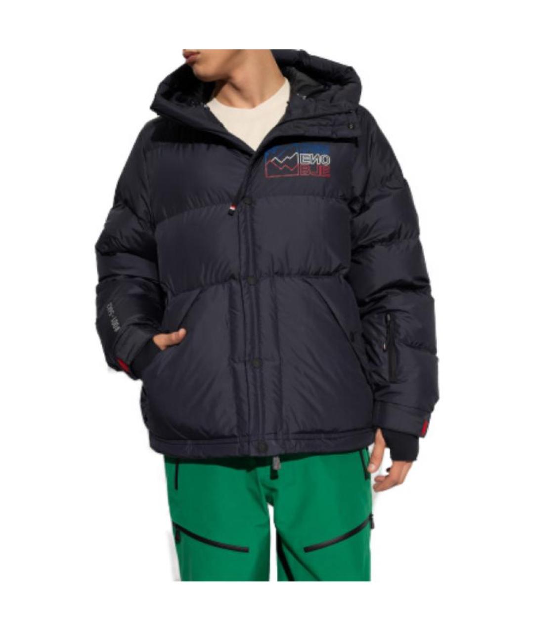 MONCLER Темно-синий пуховик, фото 3