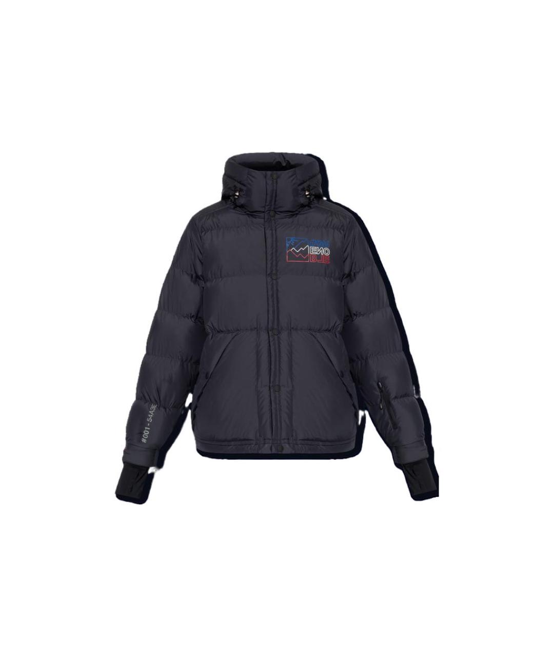 MONCLER Темно-синий пуховик, фото 5