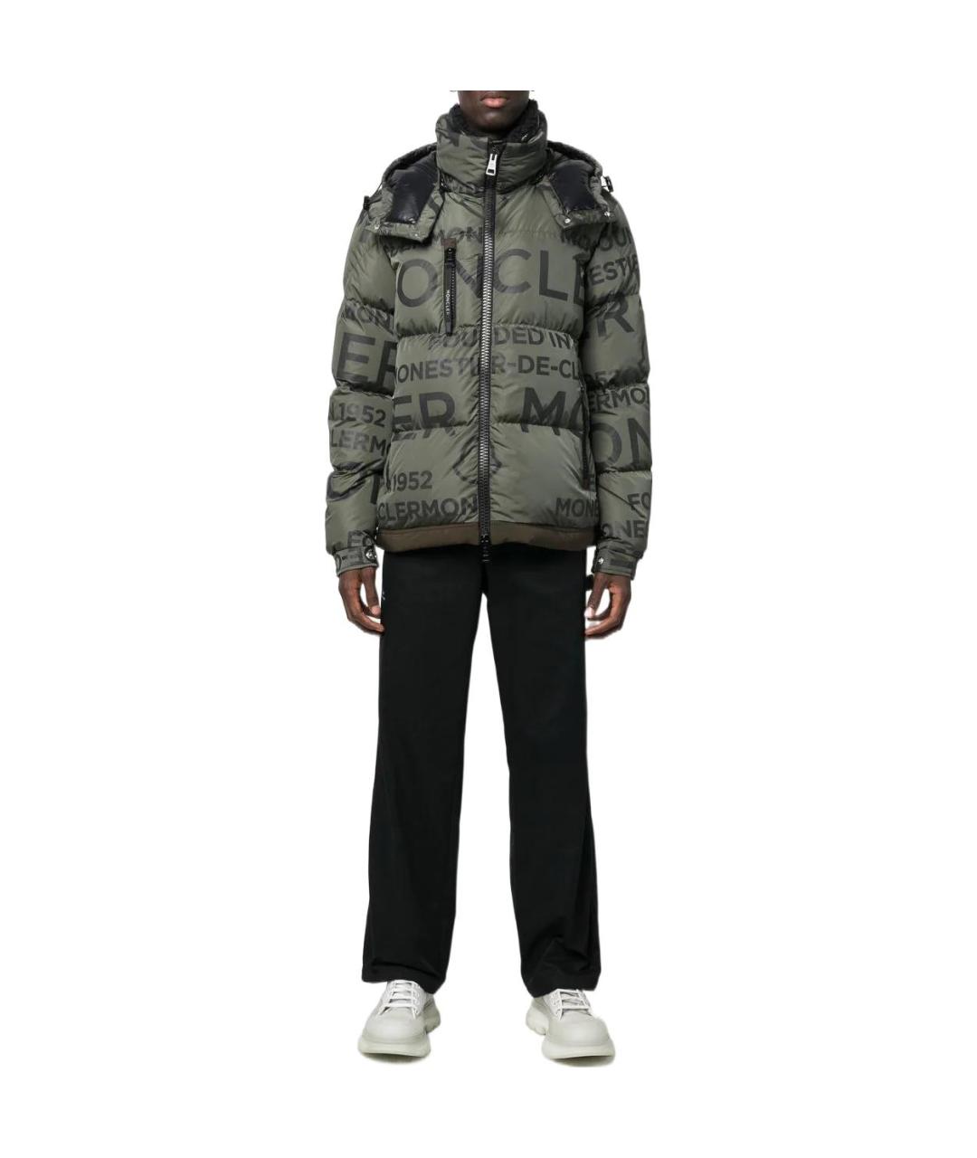 MONCLER Хаки пуховик, фото 2